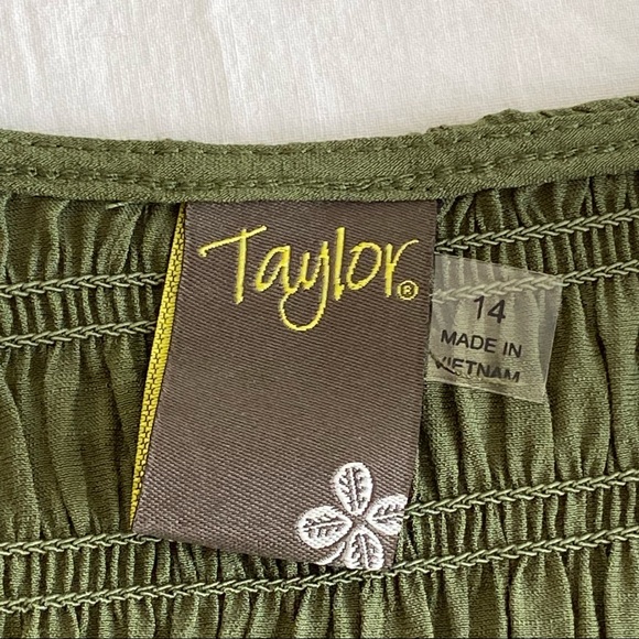 Taylor Olive Green Tiered Boho Dress - Picture 8 of 13